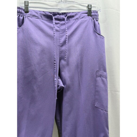Reina Purple Drawstring Staright Leg Scrub Pants Size Medium - Picture 3 of 6